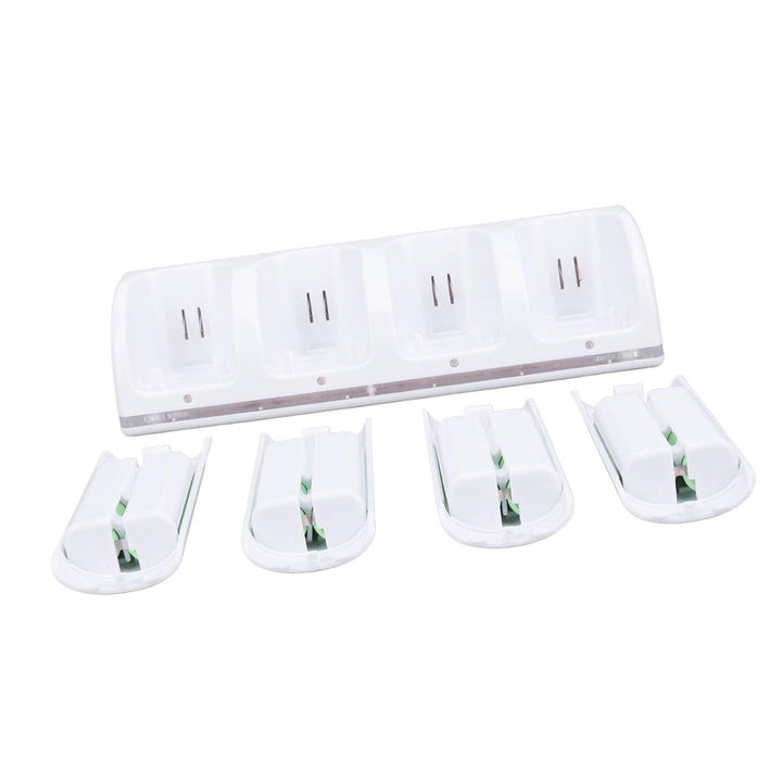 Fernbedienungs-Ladegerät, 4-in-1-Ladestation mit 4 Wiederaufladbaren 2800-mAh-Batterien, mit LED-Anz