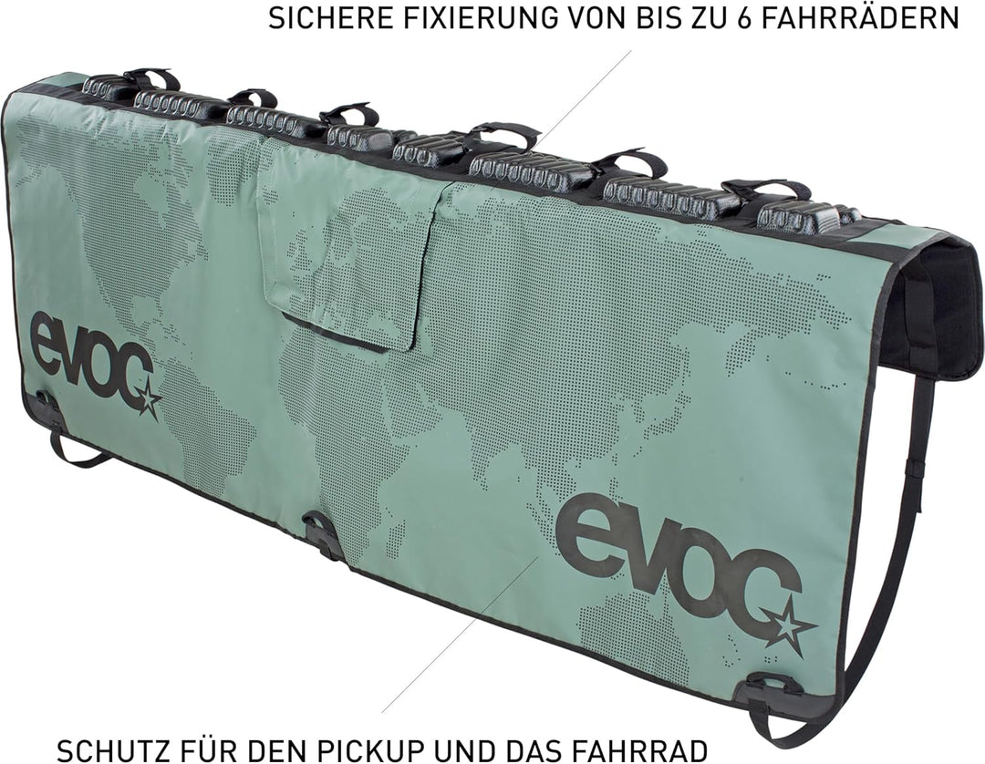 EVOC TAILGATE PAD für Fahrradtransport im Pickup (Fahrradtransport, sichere Fixierung von bis zu 6 B
