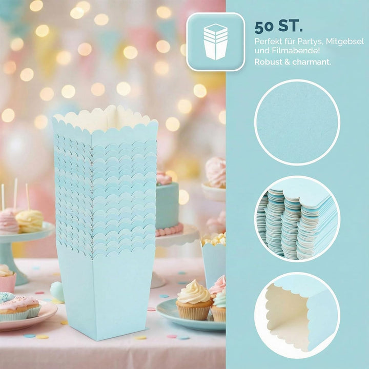 50 Stück Popcorn Boxen Klein,5 Farben 5.5x7.5x10.7cm Popcorn-Kartons,Süssigkeiten Behälter,popcorn T