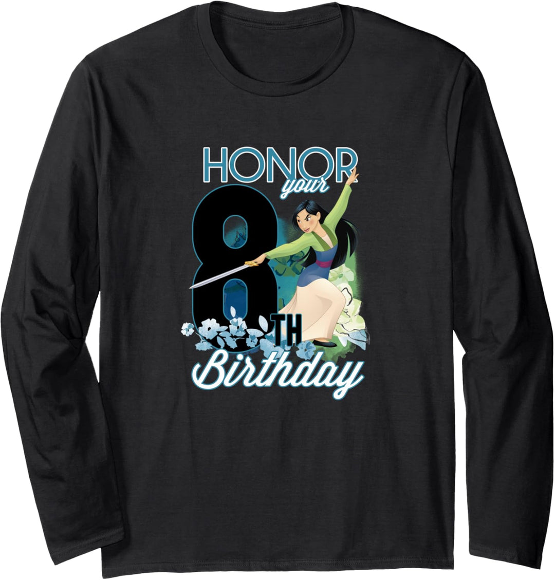 Disney Mulan Portrait Honor Your 8th Birthday Langarmshirt