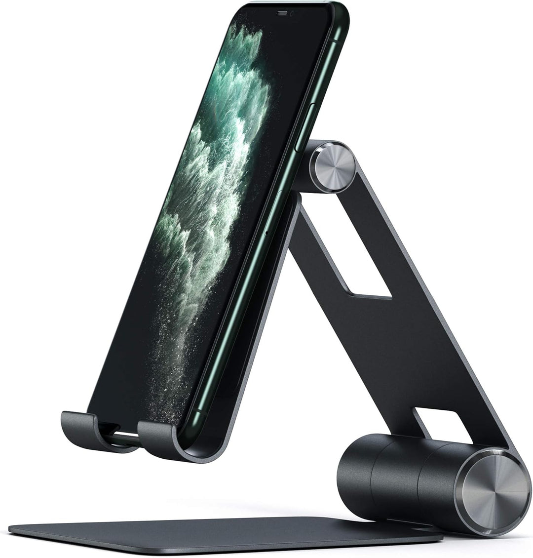SATECHI R1 Faltbarer Tablet Ständer aus Aluminium, verstellbare & rutschfeste Handyhalterung für iPh