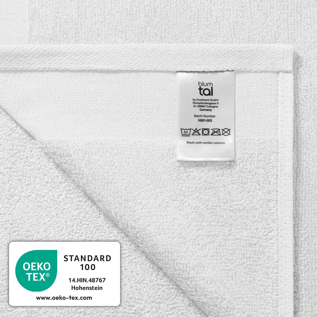 Blumtal Premium Frottier Handtücher Set mit Aufhängschlaufen - Baumwolle Oeko-TEX Zertifiziert, weic