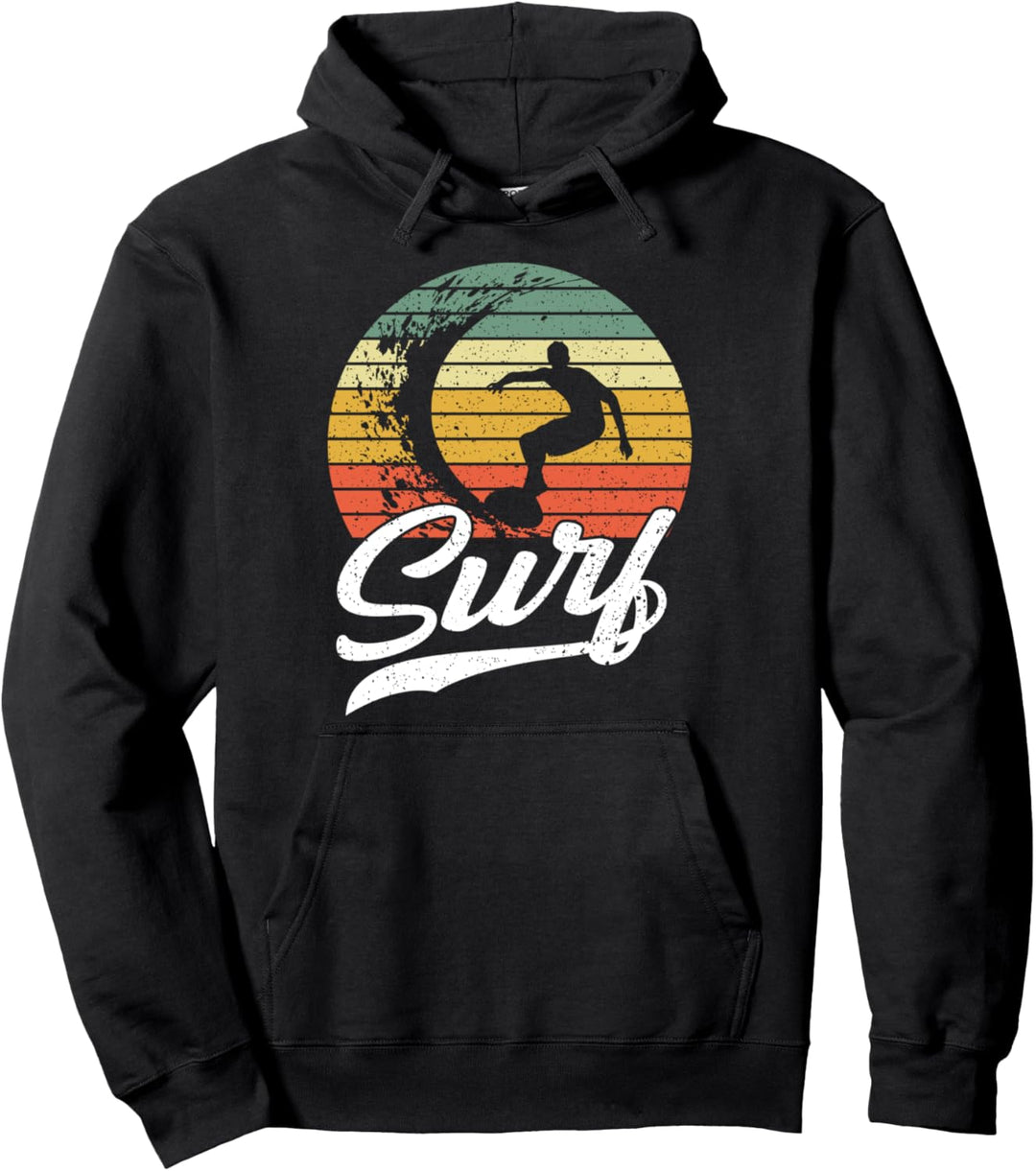 Surfer Surfen Vintage Surfing Retro Surf Geschenk Pullover Hoodie