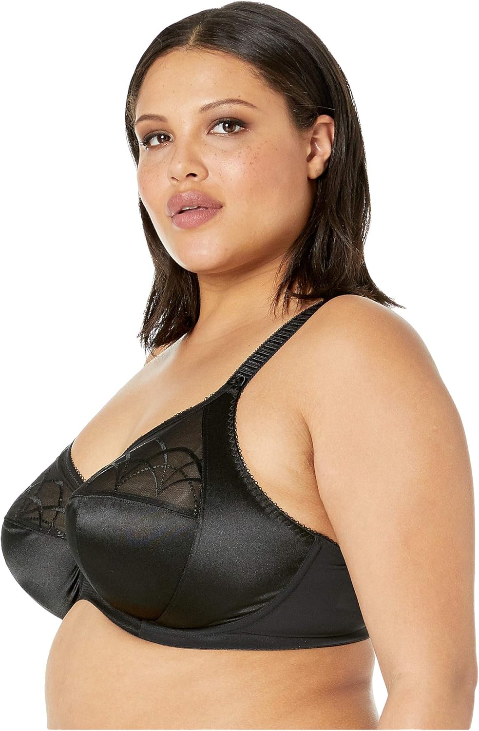 Elomi Damen Women's Morgan Banded Bra: Comfort & Support. Three-Section Cup, Side Frame, Stretch Lac