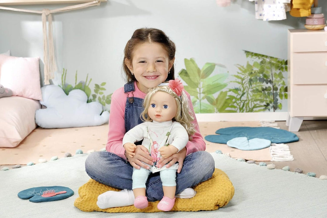 Baby Annabell Sophia 43 cm, weiche Puppe mit Langen blonden Haaren, inkl. Puppenkleidung, Haarband u