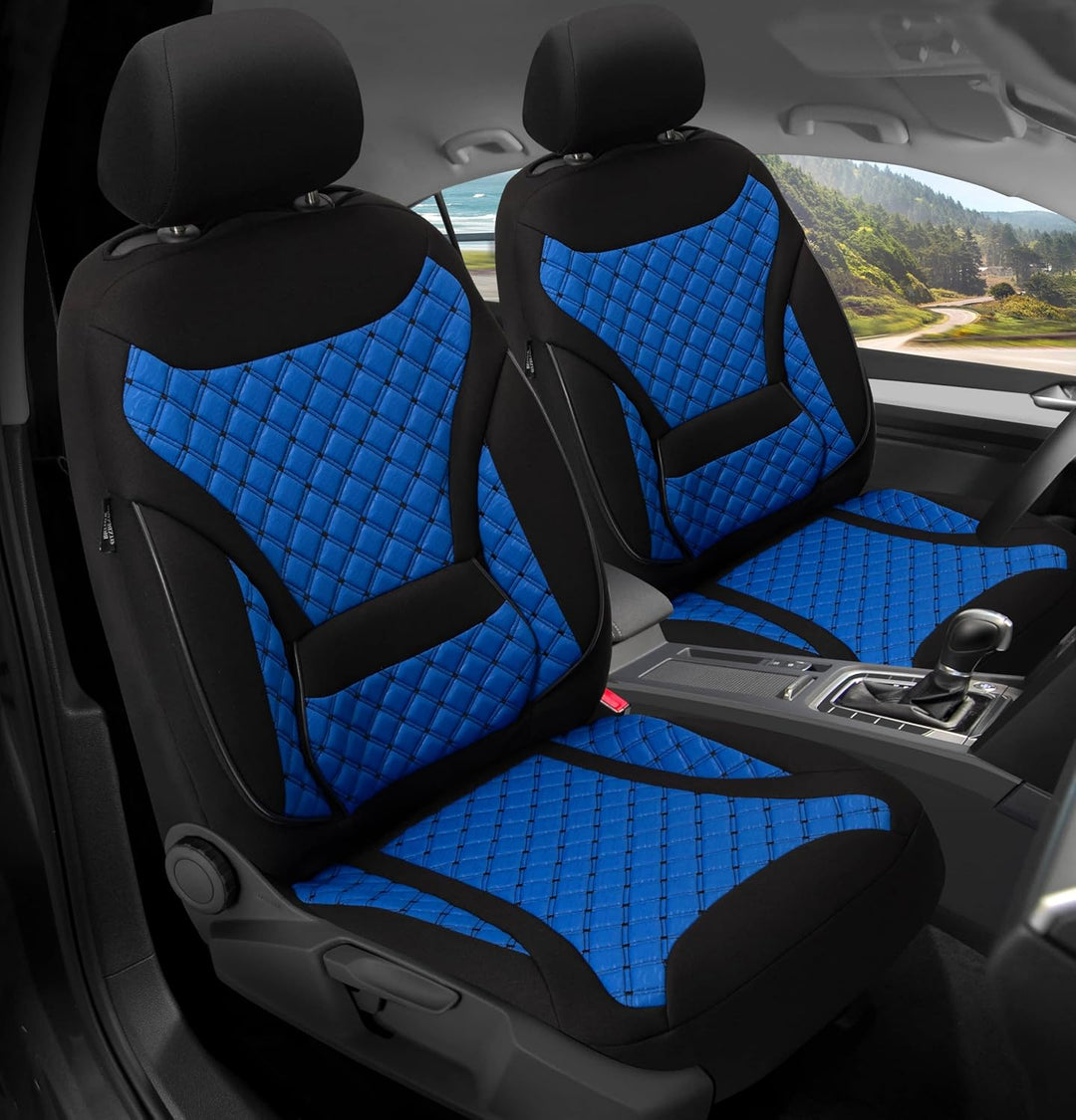 BREMER SITZBEZÜGE Mass Sitzbezüge Schonbezüge für Mercedes GLK X204 ZM6 ZM6 - Schwarz / Blau GLK X20