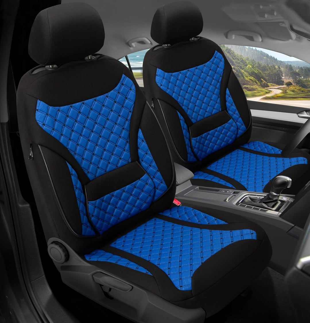 BREMER SITZBEZÜGE Mass Sitzbezüge Schonbezüge für Mercedes B-Klasse W247 ZM6 ZM6 - Schwarz / Blau B-