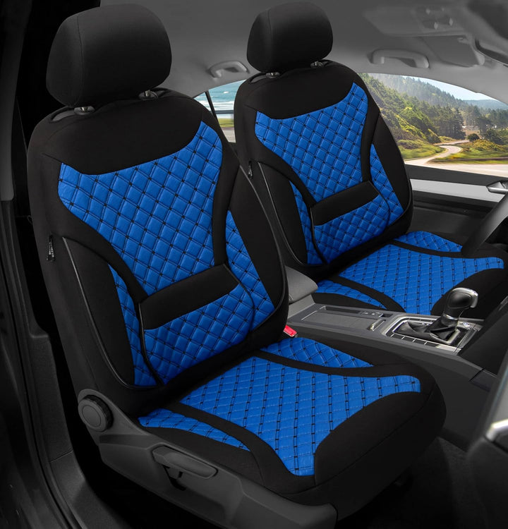 BREMER SITZBEZÜGE Mass Sitzbezüge Schonbezüge für Mercedes B-Klasse W247 ZM6 ZM6 - Schwarz / Blau B-