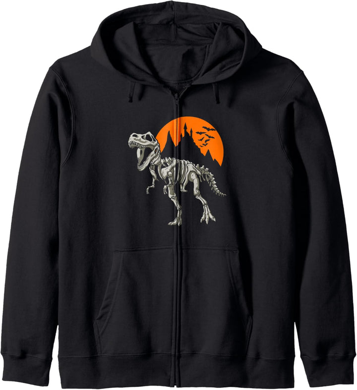 Halloween T-Rex Skelett Dinosaurier Geschenk Jungen Mädchen Kapuzenjacke