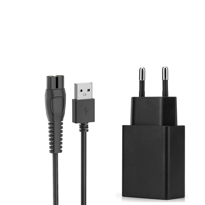 Aukru 5V Netzteil Ladegerät mit 2er-Pack ladeKabel für Philips One Blade Rasierer Ladekabel QP2724 Q