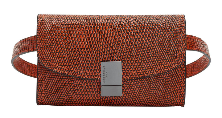 Liebeskind Damen Flare Lizard Crossbody Umhängetasche Brillant Orange, Brillant Orange