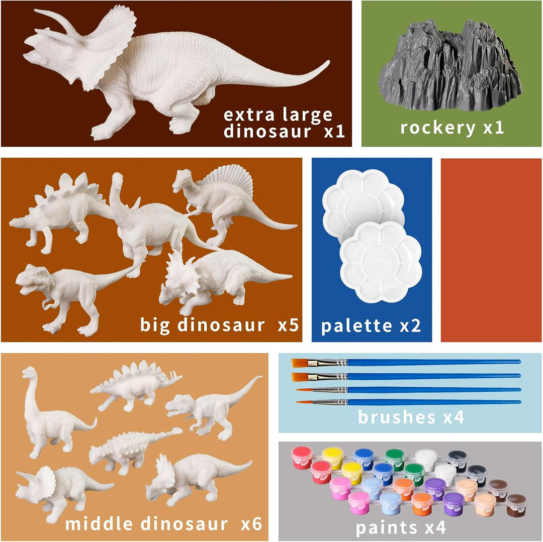 3D-Dinosaurier-Malset für Kinder im Alter von 3–15 Jahren, Kunst- und Bastelsets, Zeichenspielzeug m