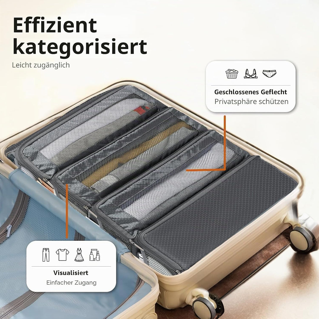 Koffer-Organizer, Reisetaschen-Organizer für Gepäck, Kompressions-hängende Packwürfel für Reisen, Ha