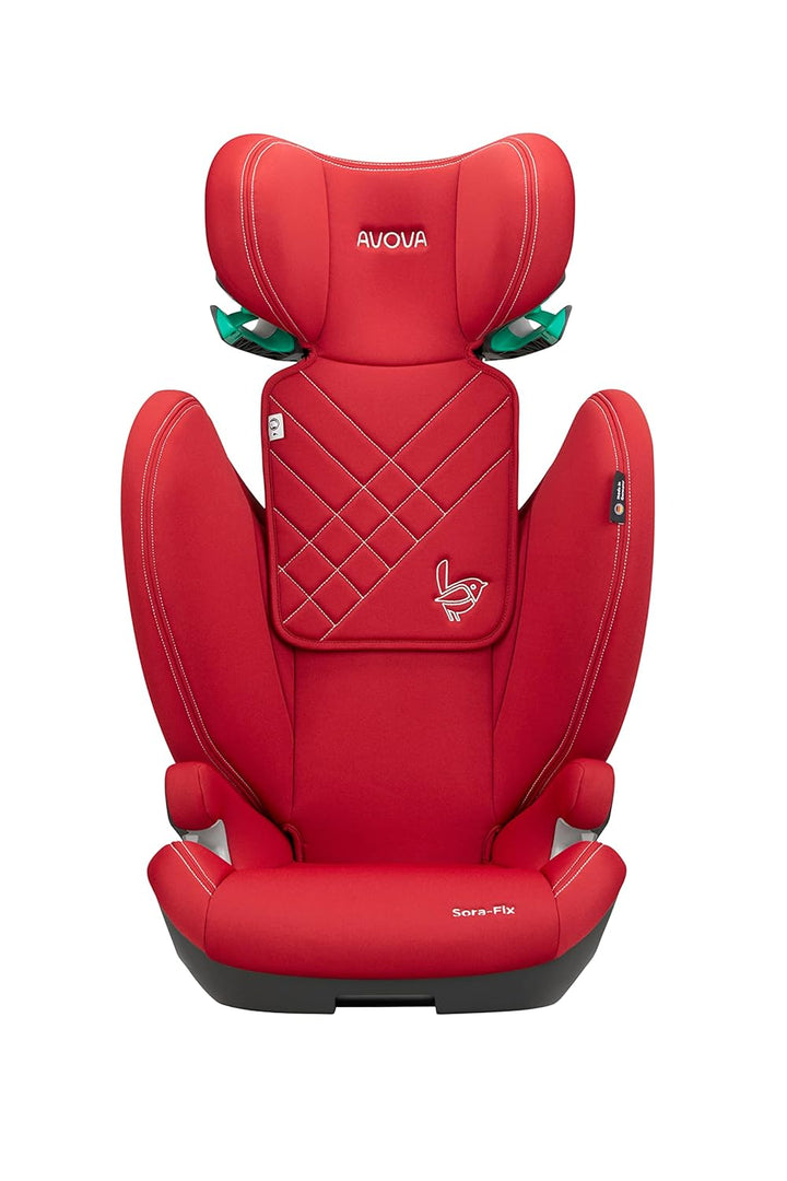 AVOVA Sora-Fix (Maple Red) der Folgesitz geeignet von 100 bis 150 cm, 4 bis 12 Jahre, mit Isofix, Bo
