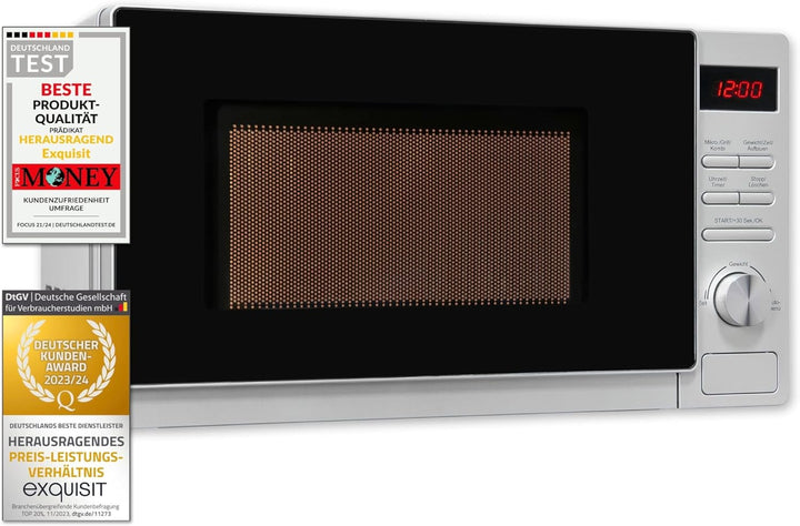 Exquisit Mikrowelle MW2070-3GDIsi | 1000 Watt | Timer | Schnellstart