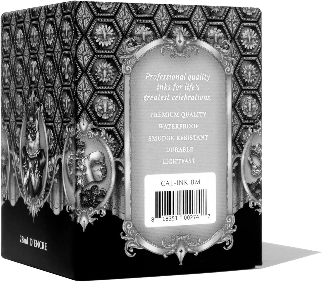 Ferris Wheel Press Calligraphy Ink | Black Masquerade with Silver Shimmer | 28ml Black 28 ml, Black