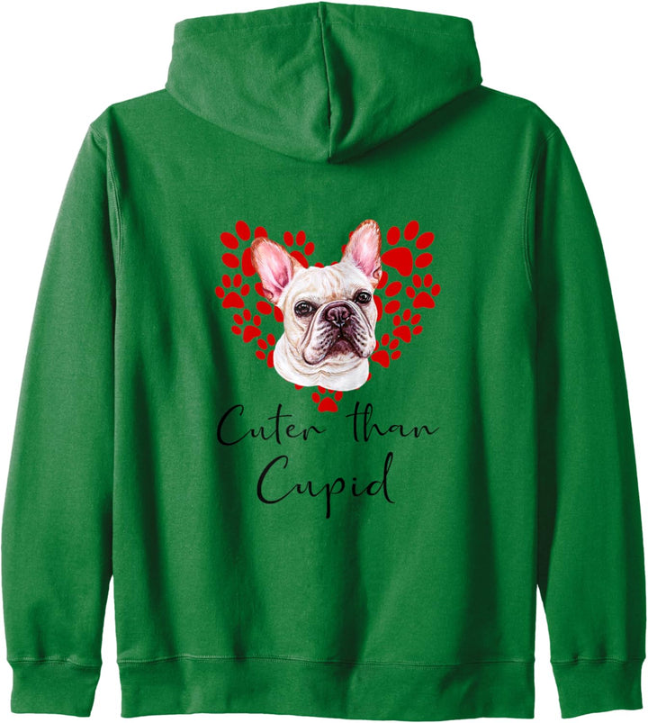FRANZÖSISCHE BULLDOGGE Cuter Than Cupid Hunde Valentinstag Kapuzenjacke