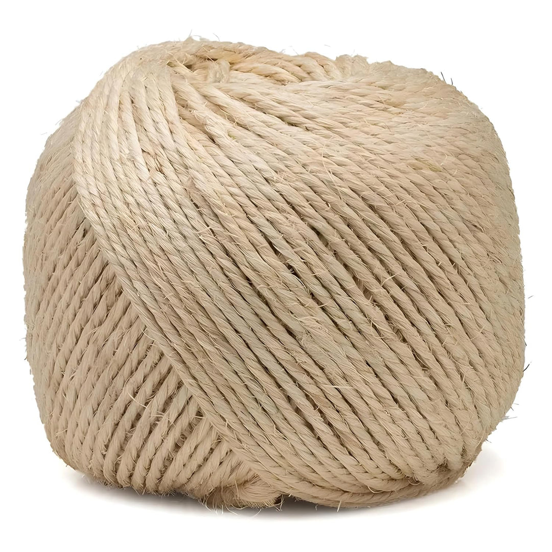 La cordeline 104B Sisal Schnur für Garten, Kratzbaum, Basteln, Verpackung, Natur, 4mm Durchmesser, 1