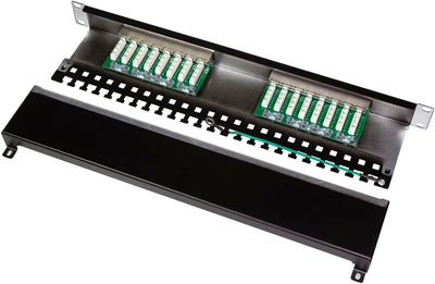 LogiLink Professional EconLine Cat.6 (250 MHz) Patchpanel - Verteilerfeld, 19", STP (geschirmt) 16-P