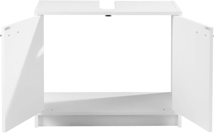 Waschbeckenunterschrank Waschtischunterschrank Badezimmerschrank | Weiss matt | 2 Türen | BxHxT: 63x