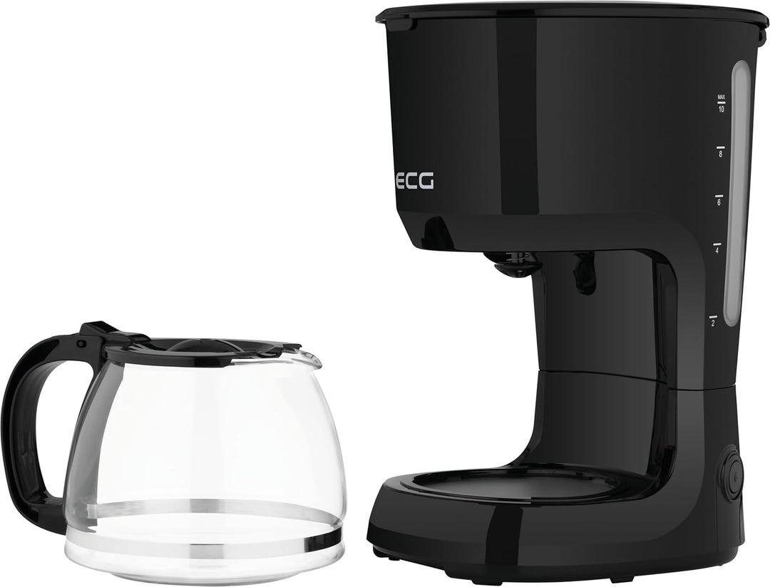 ECG KP 2116 Easy,Drip-brew coffee machine, 1,25 litre water tank capacity, Schwarz