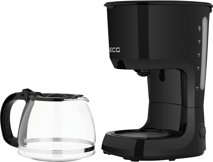 ECG KP 2116 Easy,Drip-brew coffee machine, 1,25 litre water tank capacity, Schwarz