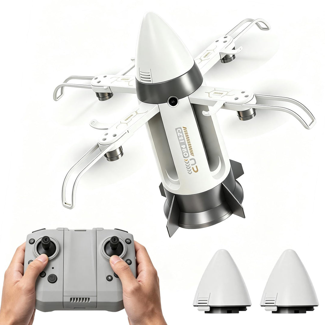 Fernbedienung Rakete Stil Drohne Kinder Spielzeug, Remote Control Drone | Spray und LED Leuchten, Bü