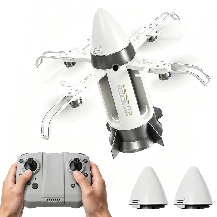 Fernbedienung Rakete Stil Drohne Kinder Spielzeug, Remote Control Drone | Spray und LED Leuchten, Bü