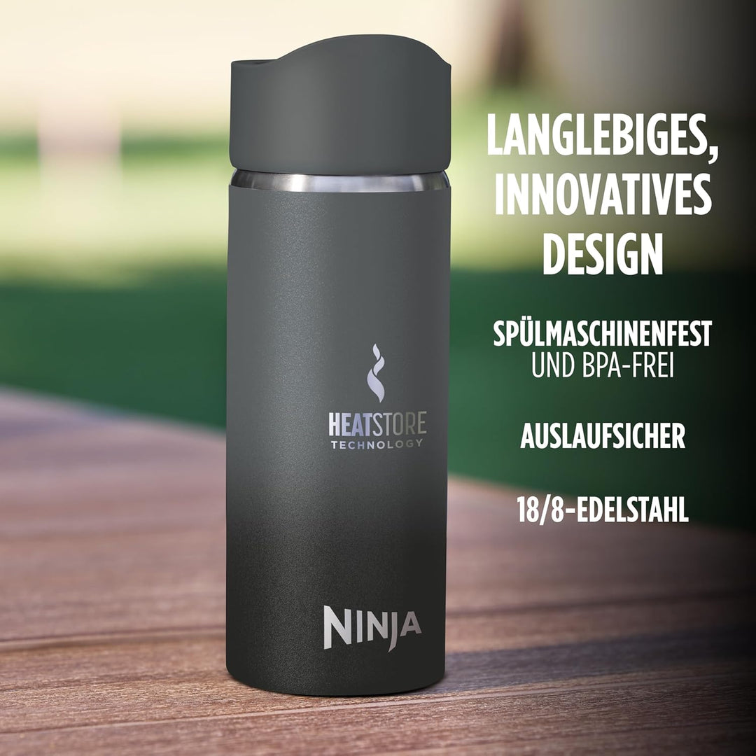 Ninja 400 ml Sip Perfect Trinkflasche für Heissgetränke, BPA-frei, spülmaschinenfest, Thermosflasche