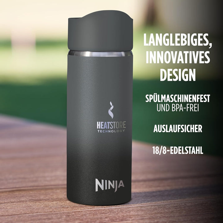 Ninja 400 ml Sip Perfect Trinkflasche für Heissgetränke, BPA-frei, spülmaschinenfest, Thermosflasche