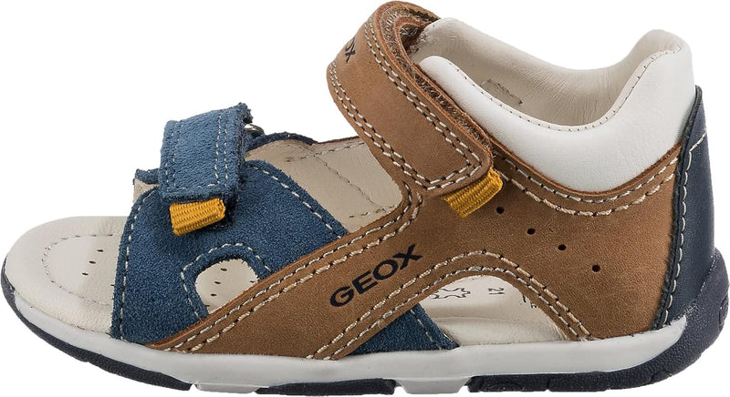 Geox Baby-Jungen B Sandal Tapuz Boy A Erste Schritte 18 EU Caramel Navy, 18 EU Caramel Navy