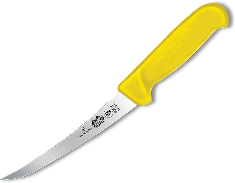 Victorinox Fibrox Ausbeinmesser, Swiss Made, 15cm Gebogen/Schmal Klinge, Rutschfest, rostfrei, Edels