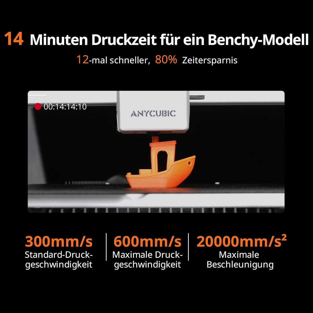 Anycubic Kobra X 3D Drucker Mehrfarbig, Weicher und Harter Multifilamentdruck, Verbesserte Auto Leve