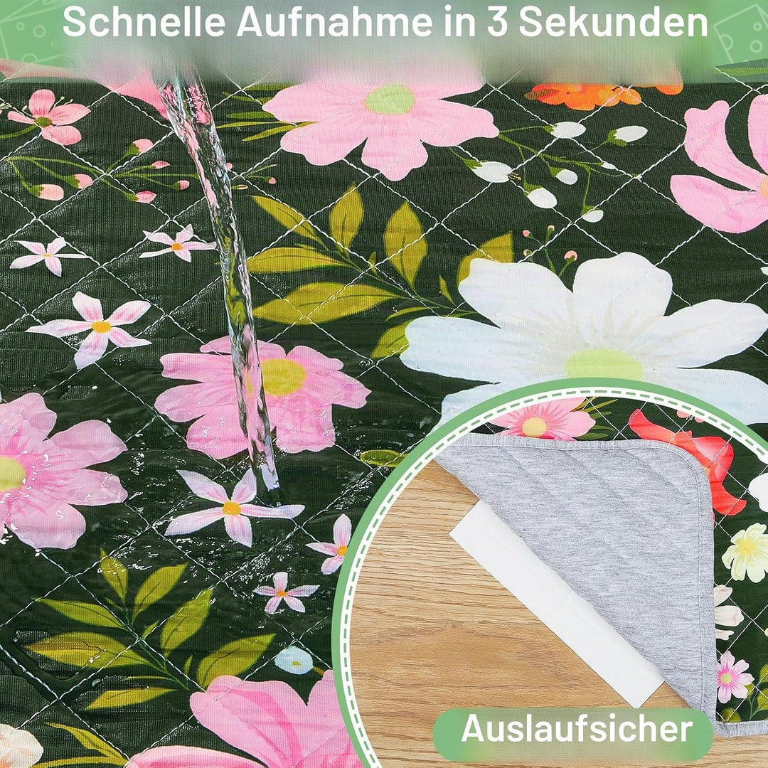 2 Pack Wiederverwendbare Unterlage für Meerschweinchen,Waschbar,Kleintier Matten für Kaninchen,Hamst