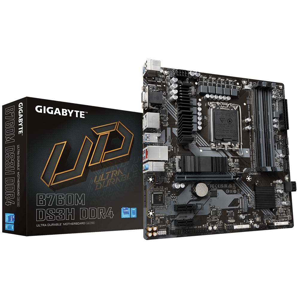 Gigabyte B760M DS3H DDR4 Motherboard Intel B760 LGA 1700 Micro ATX