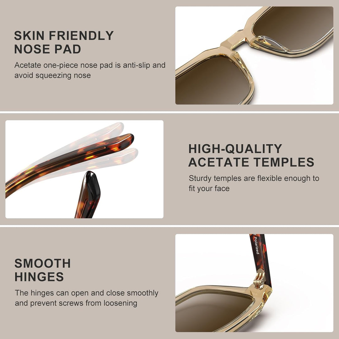 CARFIA Kleine Sonnenbrille Herren Polarisierte Fahrenbrille mit UV-Schutz für Schmale Gesichter/Juge