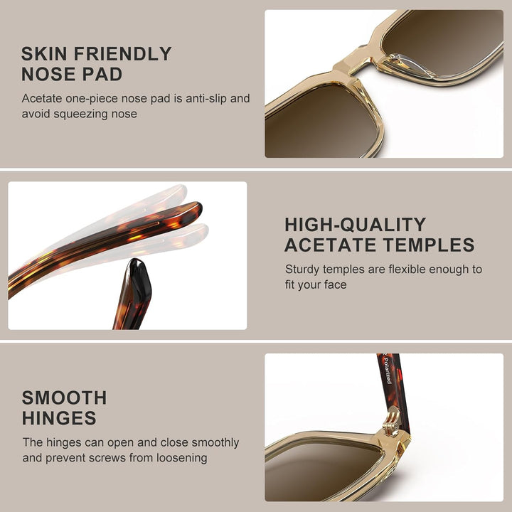 CARFIA Kleine Sonnenbrille Herren Polarisierte Fahrenbrille mit UV-Schutz für Schmale Gesichter/Juge