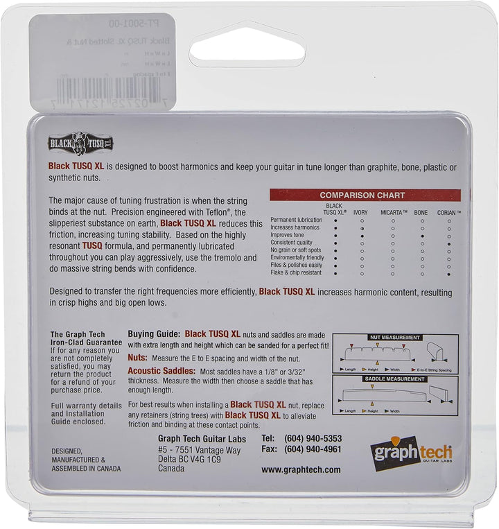 graph tech GT PT 5001 00 Tusq XL Slotted Nut Retainer Pak schwarz