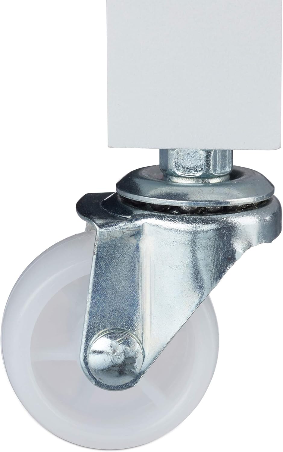 Relaxdays Servierwagen Bambus, 3 Ablagen, 360° drehbare Rollen, Edelstahl-Stangen, Küchenwagen, HBT: