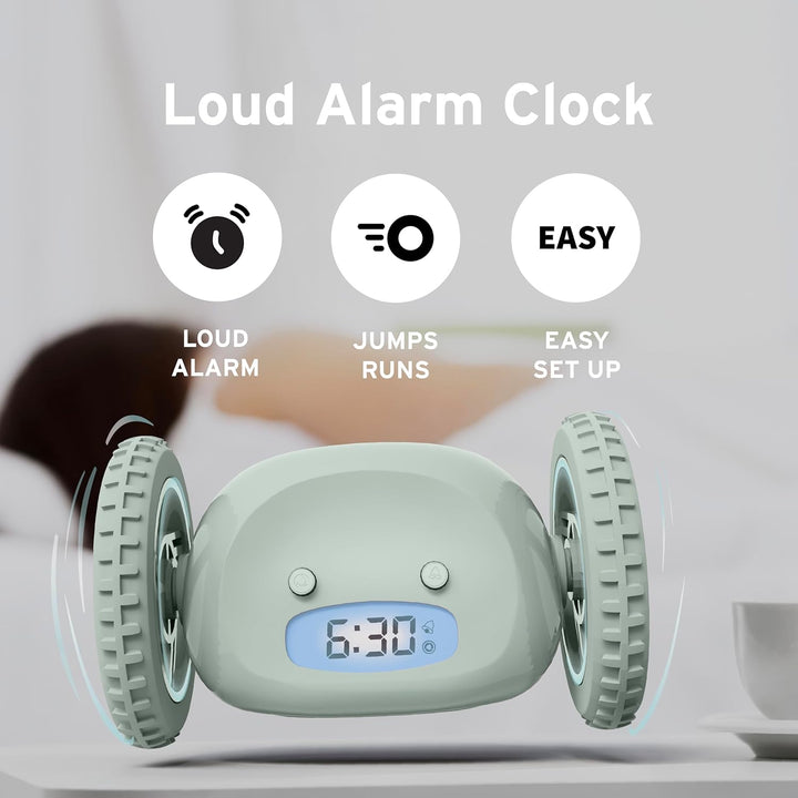 CLOCKY Lauter Wecker Digital Wecker Laut für tiefschläfer Erwachsene Jugendliche Lustig für schwerhö