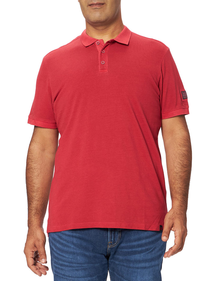 Timezone Herren Vintage Poloshirt T-Shirt XL Lipstick Red, XL Lipstick Red