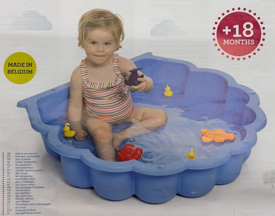 TikTakToo Sand & und Wassermuschel I Sandkasten mit Abdeckung (2-teilig) I (pink)