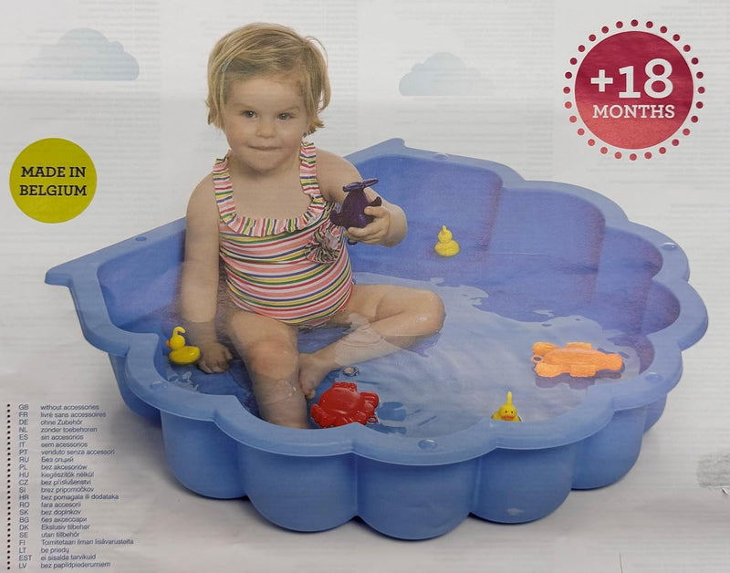 TikTakToo Sand & und Wassermuschel I Sandkasten mit Abdeckung (2-teilig) I (pink)