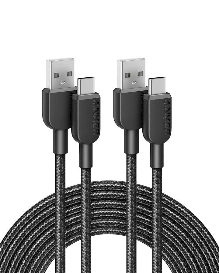 Anker USB C Kabel, [2 Stück 3m] Ladekabel USB C Nylon Geflochten Schnellladekabel, USB auf USB C Kab