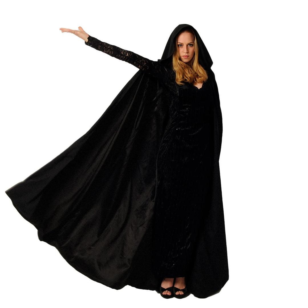 Halloween kostüm, Umhang Halloween Unisex umhang Cosplay kostüm Samt Kapuzenumhang Schwarz XXL, Schw