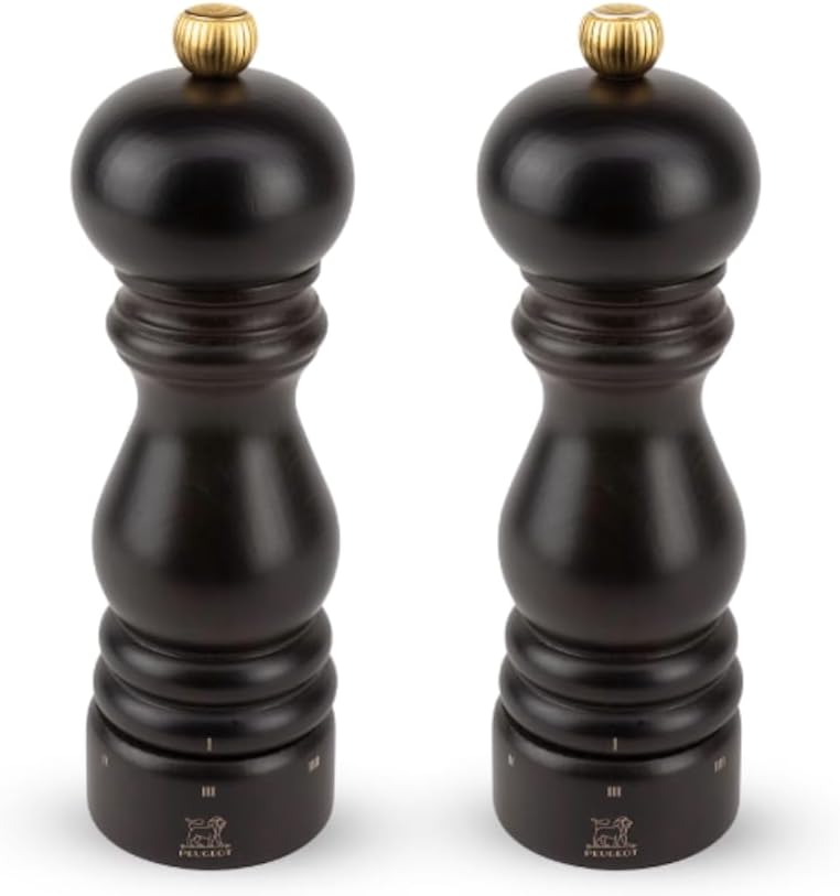 PEUGEOT - Paris u'Select 18 cm Pepper and Salt Mill Set - 6 Predefined Grind Settings - Powdered Sal
