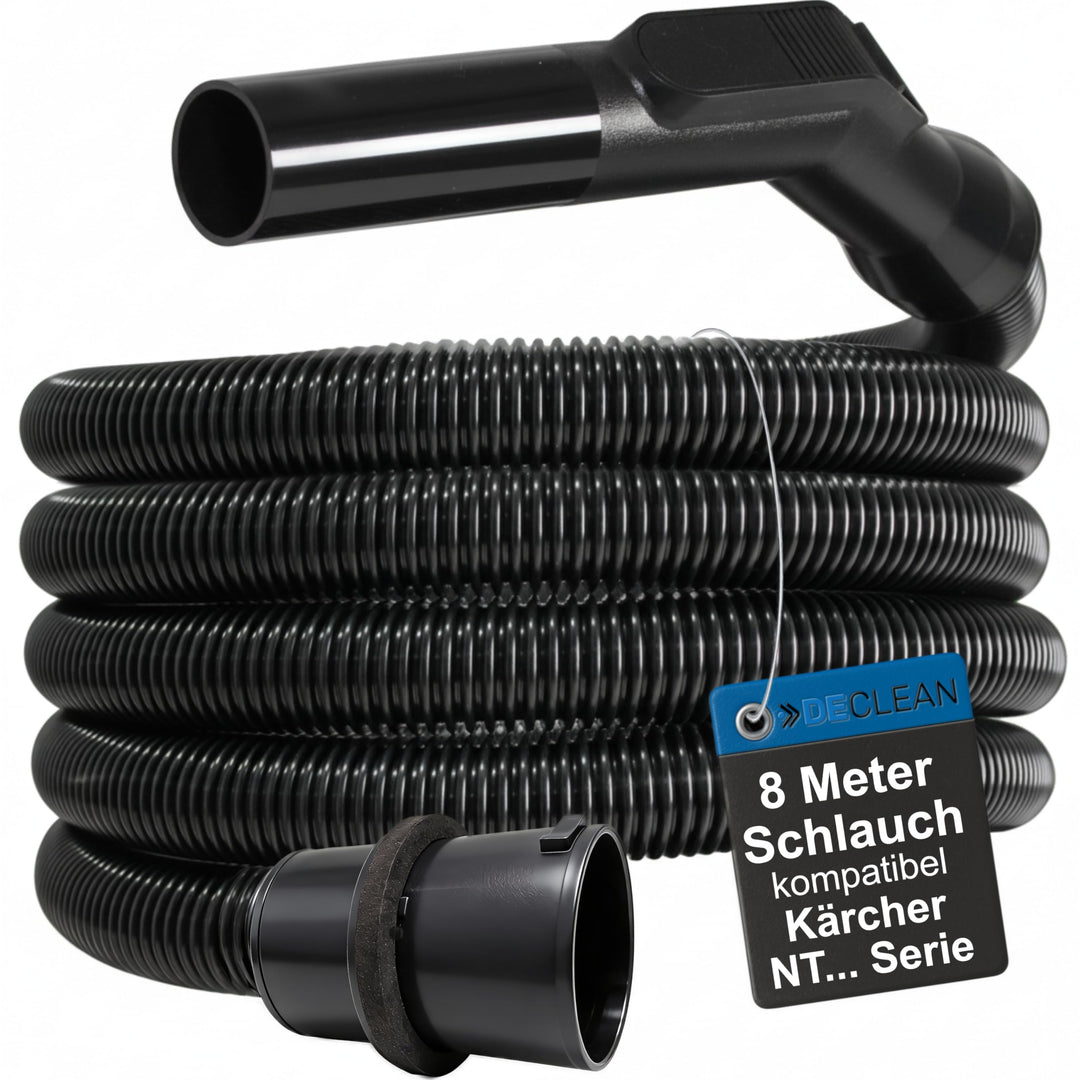 DeClean 8 Meter Saugschlauch Schlauch kompatibel mit Kärcher Staubsauger NT 14/1,NT 25/1,NT 27/1,NT