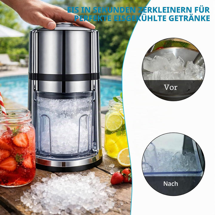 Tragbarer Eiszerkleinerer, Handheld Eiscrusher, Manuell Ice Crusher, Crushed Eismaschine mit Edelsta