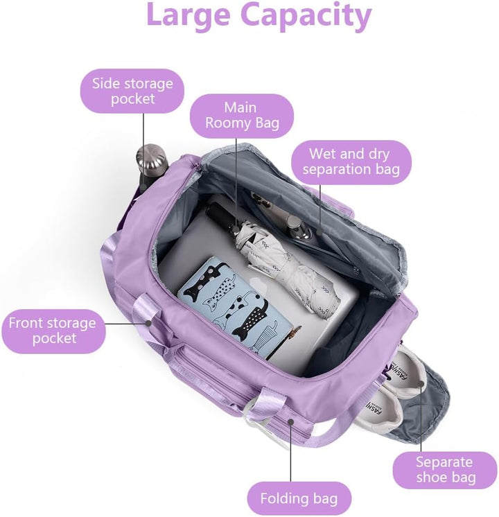 Flintronic 36L Faltbare Reisetasche Gepäcktasche Grosse Weekender Übernachtungstasche Urlaubstasche