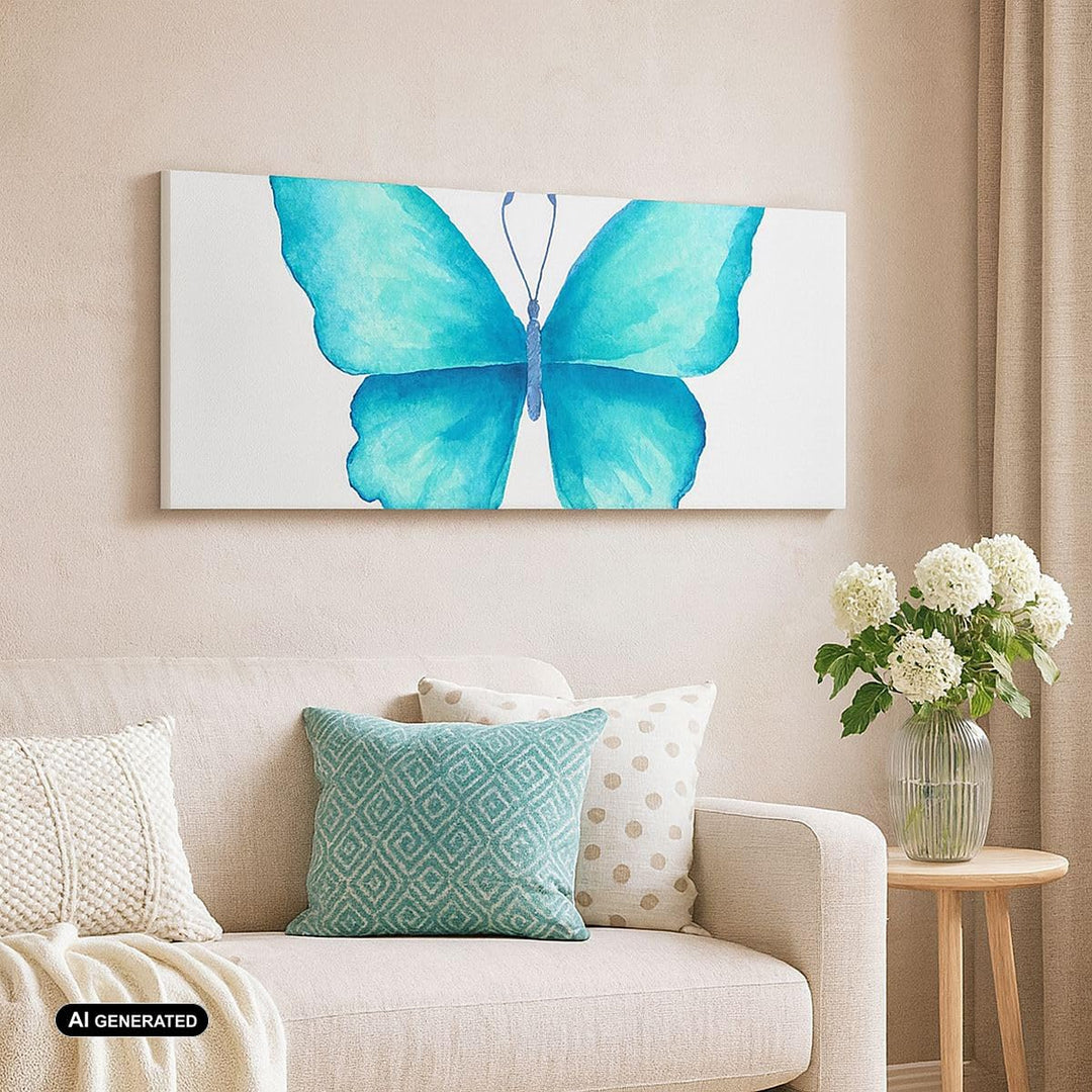 Wandbilder Dekoration Wohnzimmer Schmetterlinge Fliegen Kindheit Sommer Bilder auf Leinwand 120x50cm